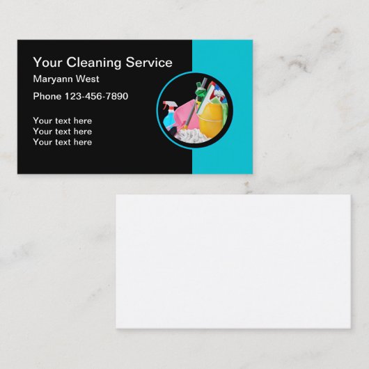 ローカルクリーニングサービス名刺 名刺 (正面/裏面)