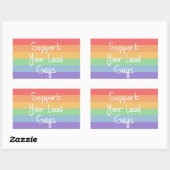 ローカルゲイステッカーのサポート 長方形シール (シート)