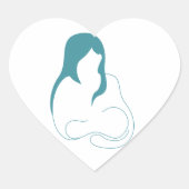 ローカルサポートの母乳で育てる看護のお母さんを食べて下さい ハートシール (正面)