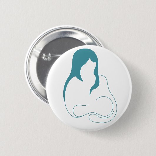 ローカルサポートの母乳で育てる看護のお母さんを食べて下さい 缶バッジ (正面&裏面)