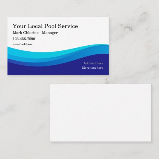 ローカルスイミングプールサービス 名刺 (正面/裏面)