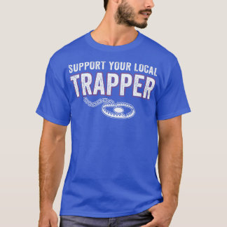 ローカルトラッパートラップおもしろい狩りのサポート Tシャツ