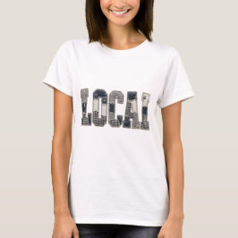 ローカルパッチワークPNGビンテージタイポグラフィデザイン Tシャツ