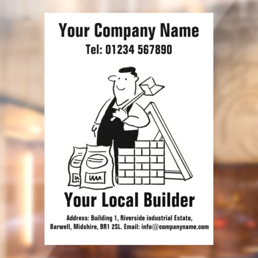 ローカルビルダーの漫画デザイン ウィンドウサイン (シート2)