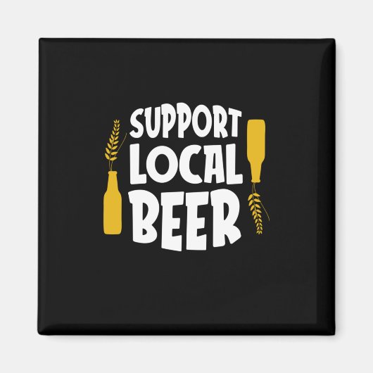 ローカルビールをサポート マグネット (正面)