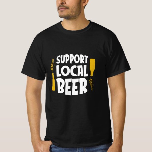ローカルビールをサポート Tシャツ (正面)