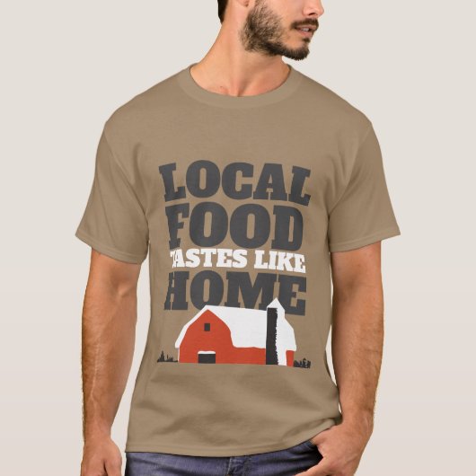 ローカルフードはおふくろの味 バーンシャツ Tシャツ (正面)