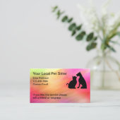 ローカルペットシッターの名刺デザインテンプレート 名刺 (スタンド正面)