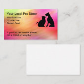 ローカルペットシッターの名刺デザインテンプレート 名刺 (正面/裏面)