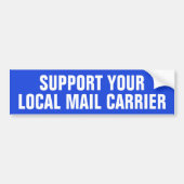 ローカルメールキャリアをサポートする バンパーステッカー (正面)