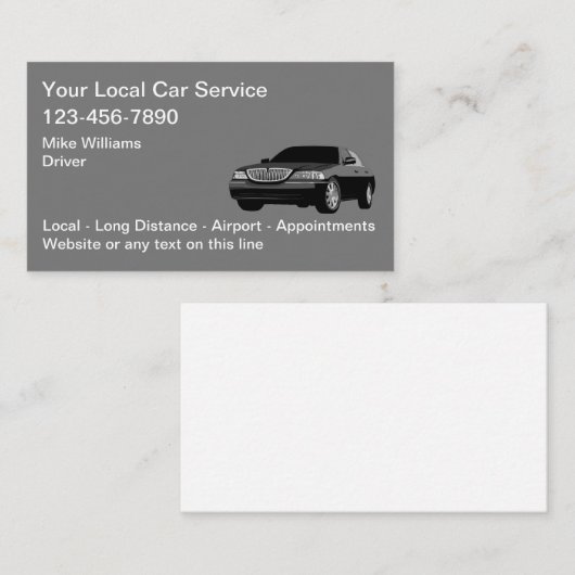 ローカルライド給油車サービスタクシー運転手 名刺 (正面/裏面)