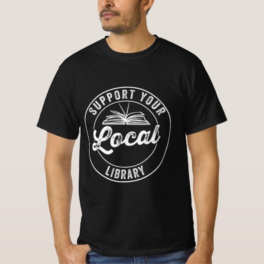 ローカルライブラリをサポートする Tシャツ (正面)
