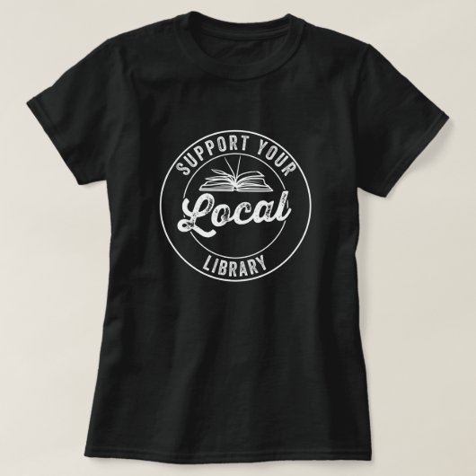 ローカルライブラリTシャツをサポート Tシャツ (デザイン正面)