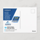 ローカルルーフィング修理、リルーフィング、側溝サービス ポストカード (裏面)