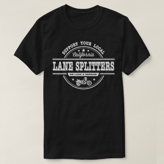 ローカルレーンスプリッターバイクをサポート Tシャツ (デザイン正面)