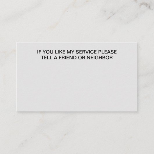 ローカルローンサー最高のビス名刺 名刺 (裏面)