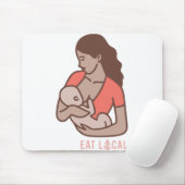 ローカル中型の肌の色合いのデザインを食べて下さい マウスパッド (マウス)