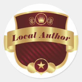 ローカル作家エレガント、赤金ゴールド、 ラウンドシール