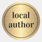 ローカル作家ゴールデングラデーションブックの署名 ラウンドシール (正面)