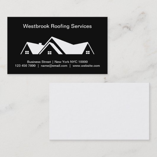 ローカル屋根サービス名刺テンプレート 名刺 (正面/裏面)