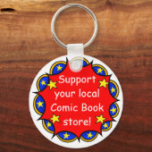 「ローカル漫画ブックストアをサポート」 keychain キーホルダー (正面)