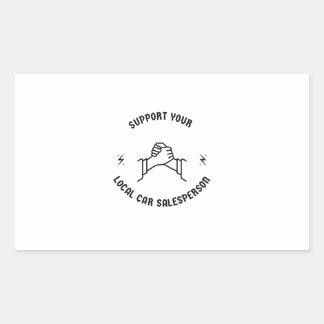 ローカル車の営業 長方形シール