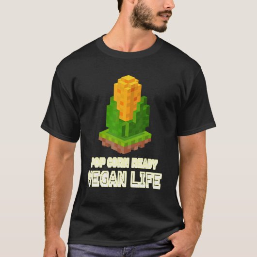 ローカル農家コーン8ビットコーンオーガニック Tシャツ (正面)