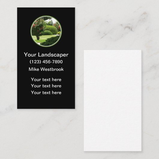 ローカル造園サモダンービス 名刺 (正面/裏面)