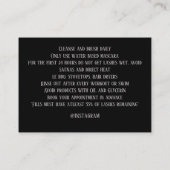 ローカル鞭の女の子のアフターケアの鞭カード 名刺 (裏面)