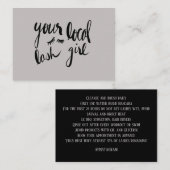 ローカル鞭の女の子のアフターケアの鞭カード 名刺 (正面/裏面)