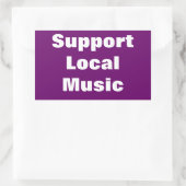 ローカル音楽のサポート 長方形シール (バッグ)