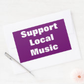 ローカル音楽のサポート 長方形シール (封筒)