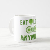 ローカル食べ、どこでも乗る コーヒーマグカップ (正面左)