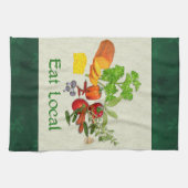 ローカル食べ キッチンタオル (横)