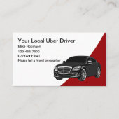 ローカルUberドライバーのビジネスカード モダン 名刺 (正面)