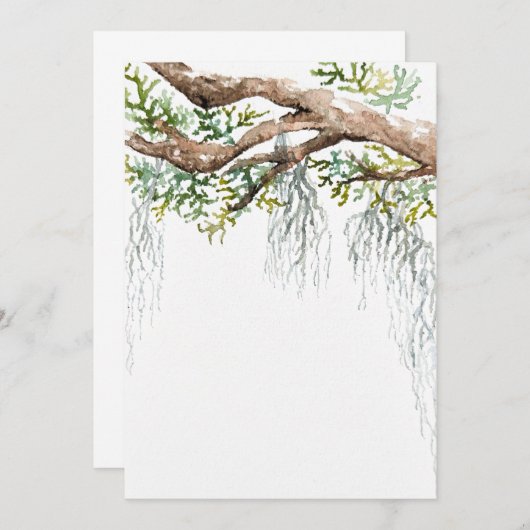 ローカントリーの水彩画招待状 招待状 (正面/裏面)