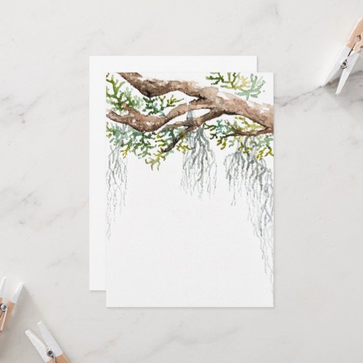 ローカントリーの水彩画 招待状 (正面/裏面インサイチュ)