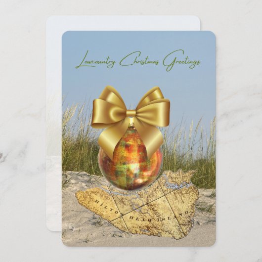 ローカントリークリスマスグリーティングスヒルトンヘッドアイランド シーズンカード (正面/裏面)