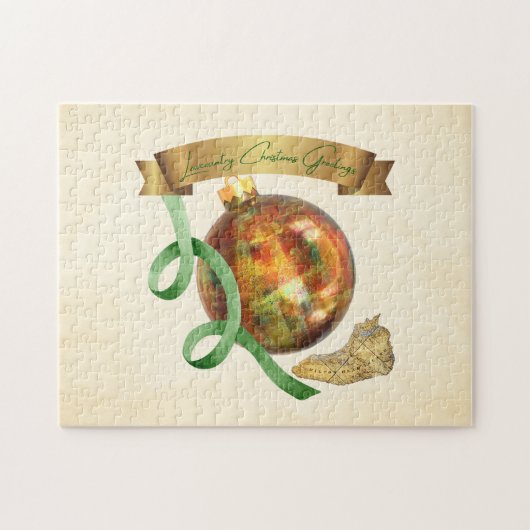 ローカントリークリスマスグリーティングスヒルトンヘッドアイランド ジグソーパズル (横)