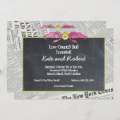 ローカントリーボイルニュースプリント招待状 招待状 (正面/裏面)