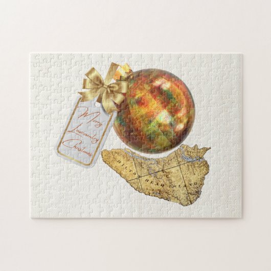 ローカントリーメリークリスマスヒルトンヘッドアイランドマップ ジグソーパズル (横)