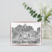 ローカントリーメリークリスマスブラフトンチャーチスケッチ シーズンポストカード (スタンド正面)