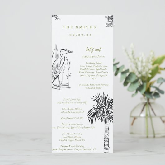 ローカントリー南部メ図解入りの、写真付きのニュー (スタンド正面)