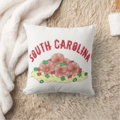 ローカントリー・サウスカロライナSCエビとグリット食品 クッション (ブランケット)