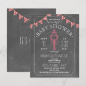 ローカントリー・ボイル共同おねいさんベイビーシャワー - おしゃぶり 招待状 (正面/裏面)