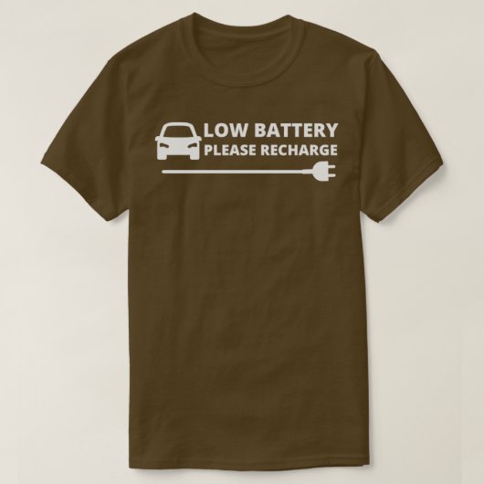 ローカーバッテリー電気自動車2再充電 Tシャツ (デザイン正面)
