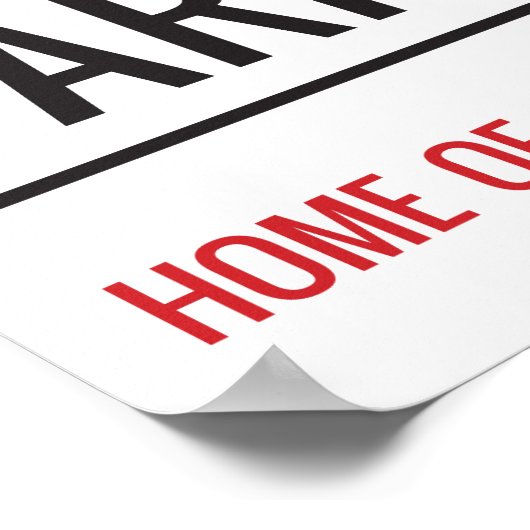 ローカーパークスタジアム通り標識 ポスター (角)