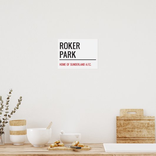 ローカーパークスタジアム通り標識 ポスター (キッチン)