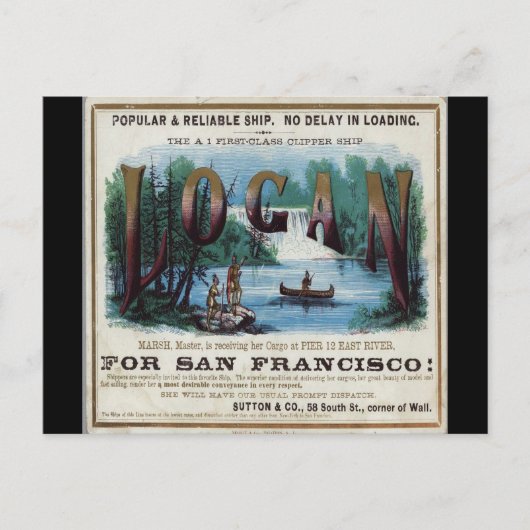 ローガンクリッパーセーリング ポストカード (正面)