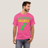 ローガンサウルス恐竜キッズ名Tレックスティー Tシャツ (正面フル)
